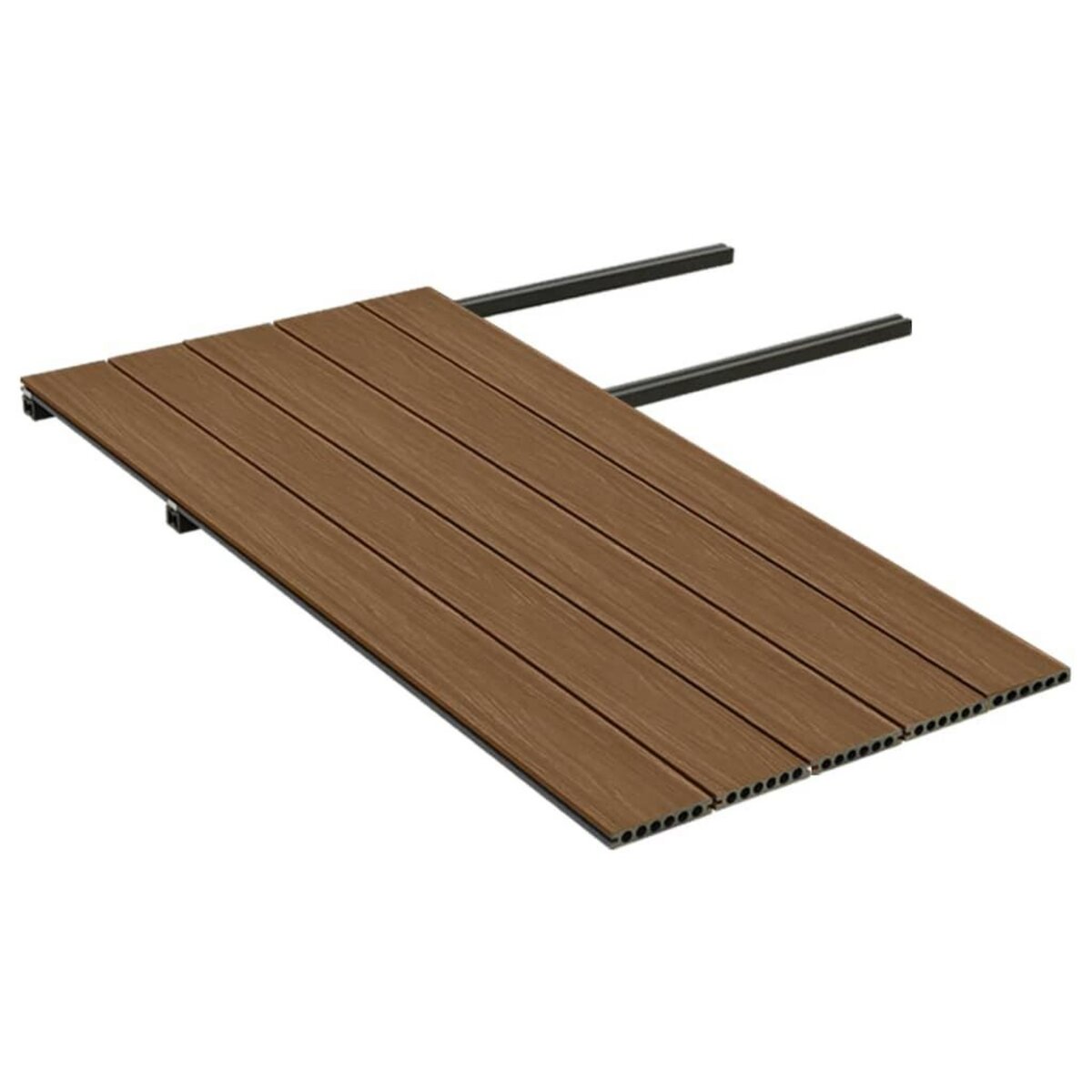VIDAXL Panneaux de terrasse et accessoires WPC Marron/gris 10 m^2 2,2 m