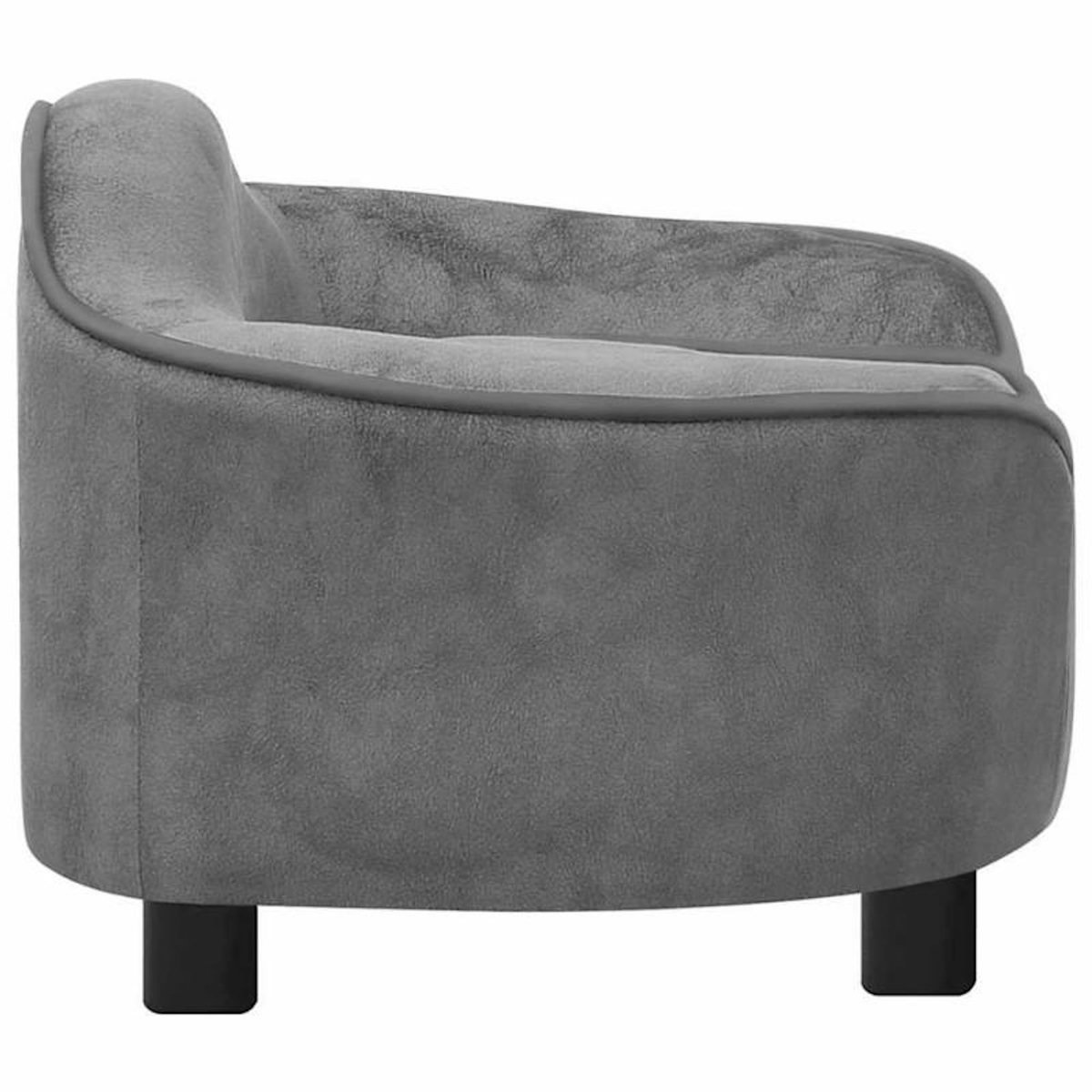 VIDAXL Canapé pour chien Gris 67x47x36 cm Peluche