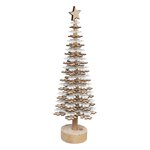 ATMOSPHERA Sapin de Noël Flocon en bois - H. 40 cm