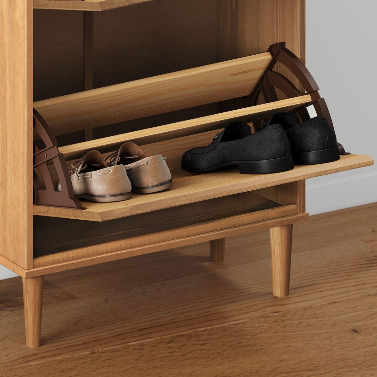 IDIMEX Meuble à chaussures entrée MIKKA en bois massif