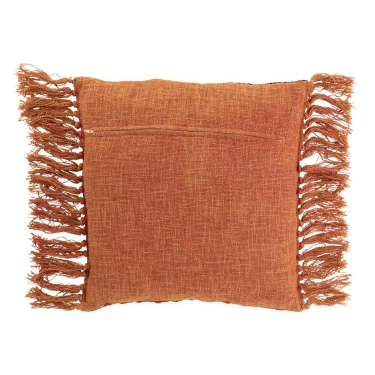 Paris Prix Coussin Déco à Franges  Gaufré  45x45cm Cuivre