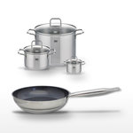 ELO Lot Poêle 28cm et 3 Faitouts 12/20/26cm Elo Profi Therm Platinum