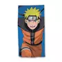 NARUTO Manga Déco - Serviette de Bain Enfant Bleu Naruto Shippuden - Drap de plage 70x140 cm