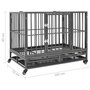 Voir la diapositive 6 : VIDAXL Cage pour chien avec roues et toit Acier 102x72x85 cm