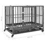 Voir la diapositive 6 : VIDAXL Cage pour chien avec roues et toit Acier 102x72x85 cm
