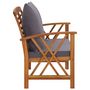 Voir la diapositive 5 : VIDAXL Salon de jardin 3 pcs avec coussins Bois d'acacia massif