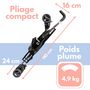 Voir la diapositive 3 : LOOPING Looping Poussette Canne Fixe avec Canopy | Black Chiné