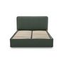 Voir la diapositive 5 : BEST MOBILIER Goyave - lit coffre - 160x200 - en tissu - sommier inclus