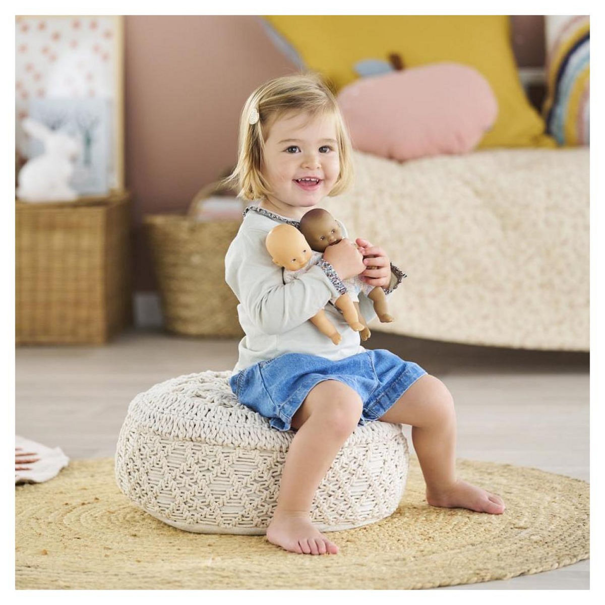 Corolle Poupon Mini Calin Lapins Yeux Marron