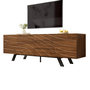Voir la diapositive 1 : MERAX Meuble tv noyer 160 cm mdf