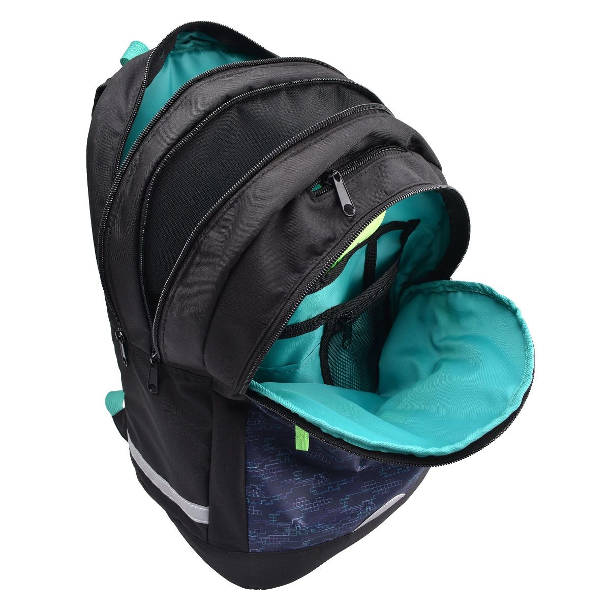 AUCHAN Sac à dos 2 compartiments GLITCH IN THE MATRIX