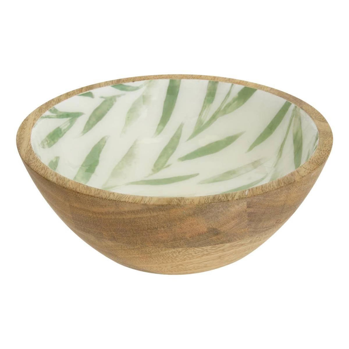SECRET DE GOURMET Saladier en Bois  Inaya  19cm Vert Olive