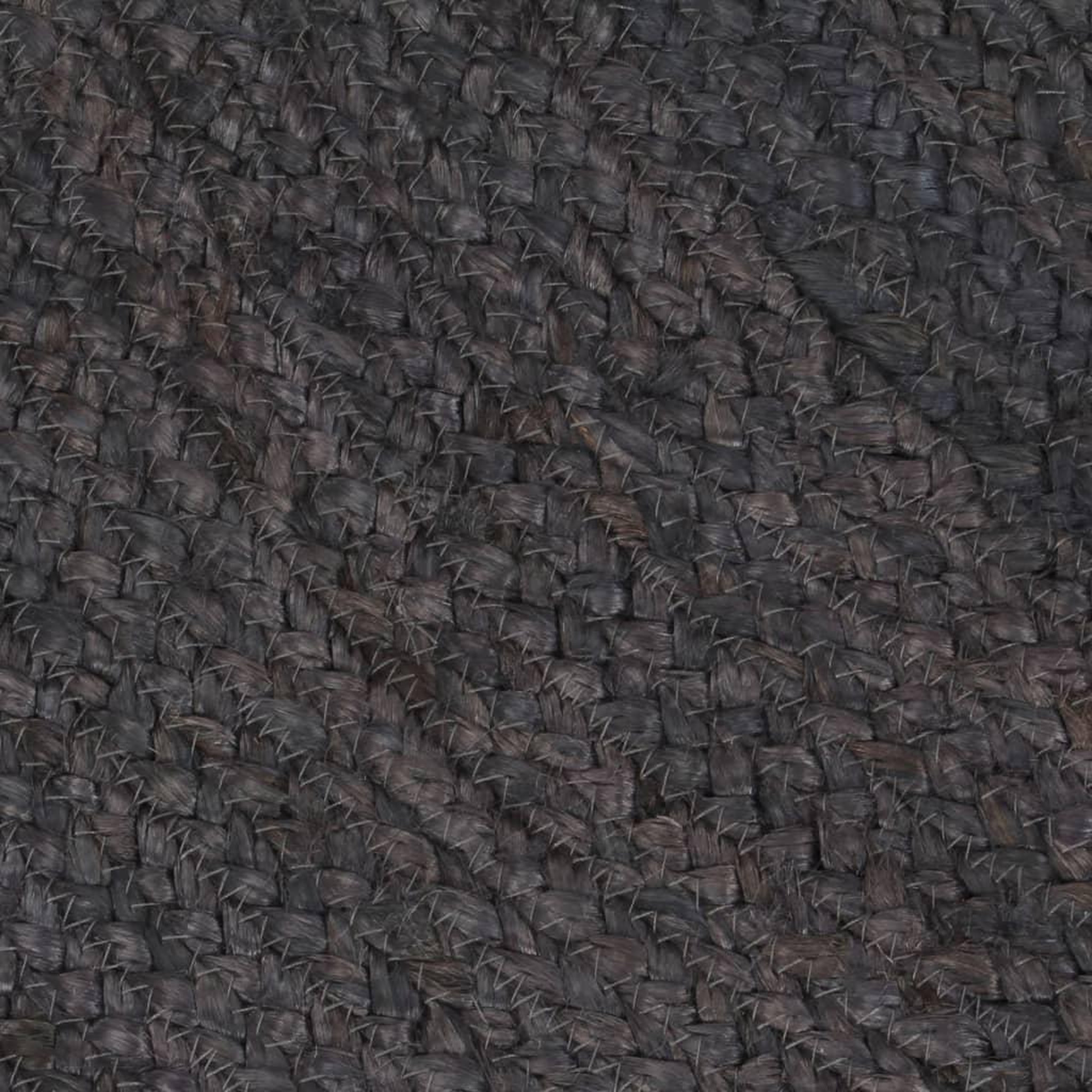 Voir la diapositive 5 : VIDAXL Tapis fait a la main Jute Rond 150 cm Gris fonce