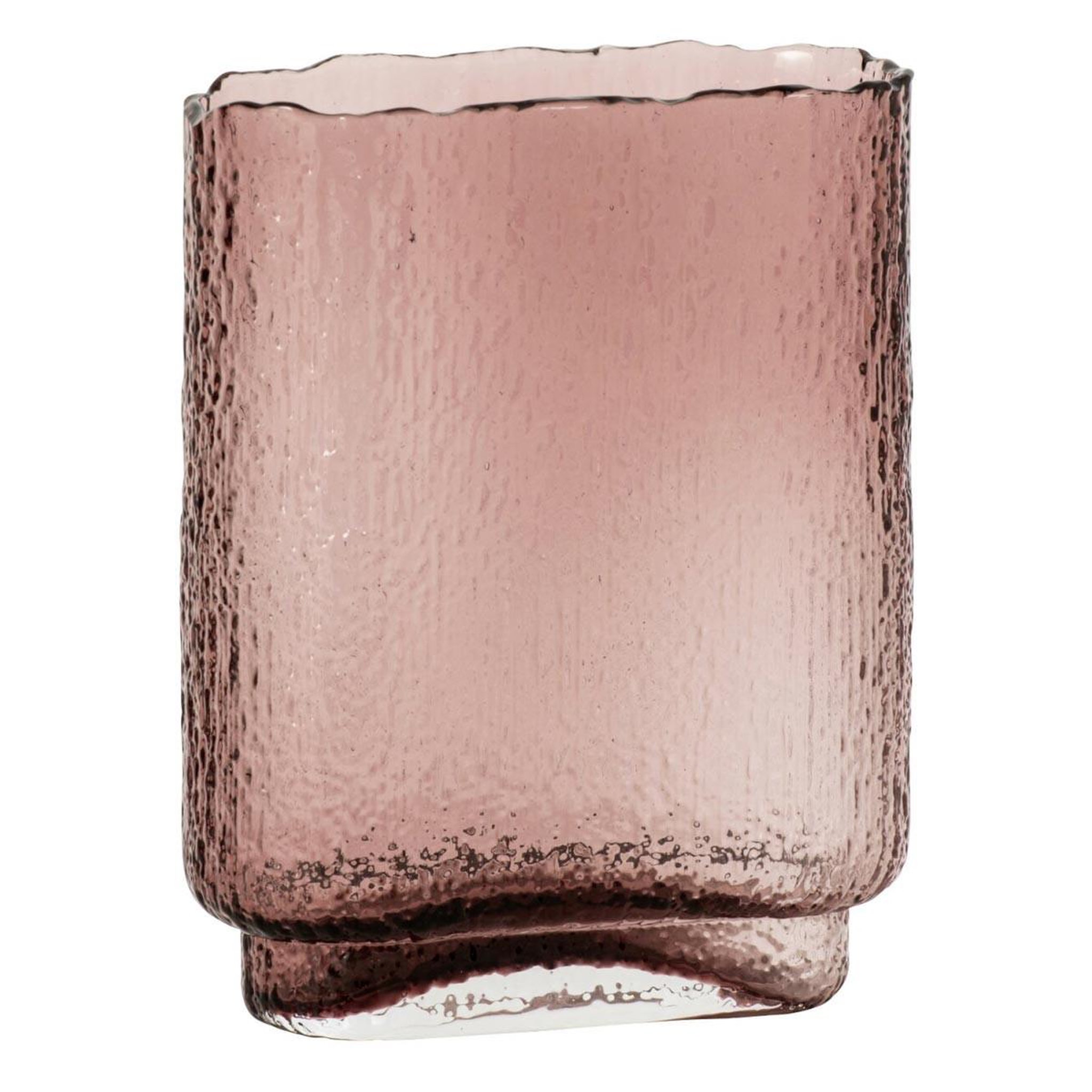 J-LINE Vase design en verre  kyoto  25cm bordeaux