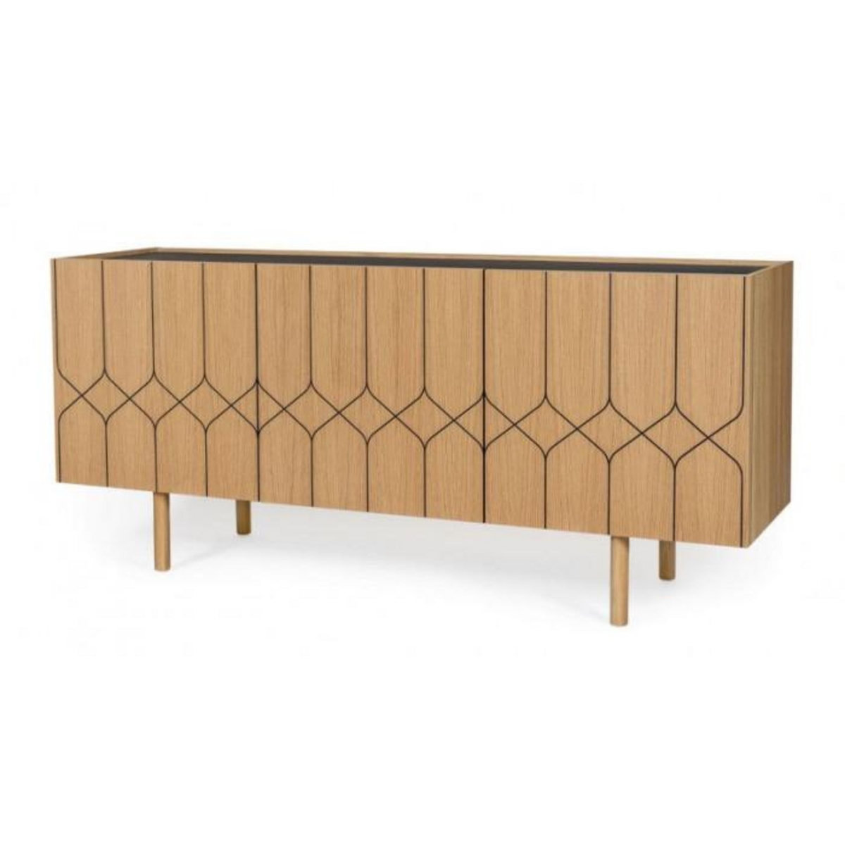 Paris Prix Buffet Design en Bois Massif  Porto II  175cm Chêne