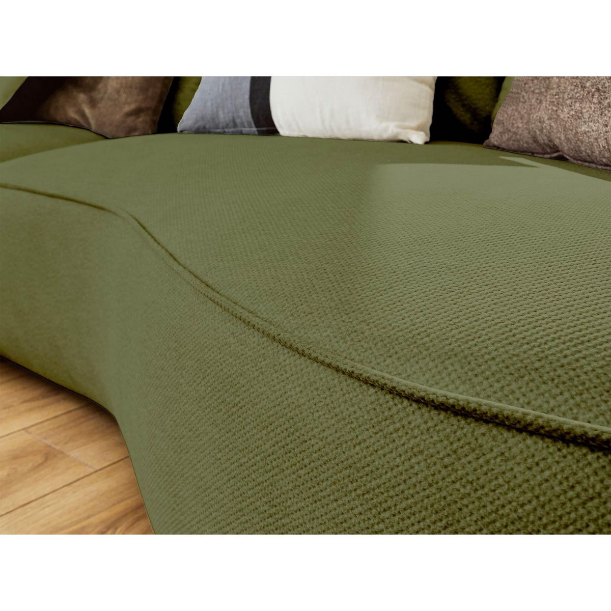 LISA DESIGN Hibiscus - canapé d'angle gauche 4 places - en tissu