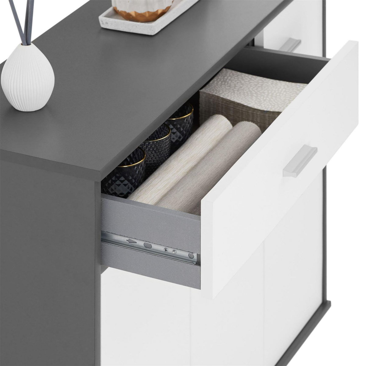 IDIMEX Buffet CORALINE, en mélaminé