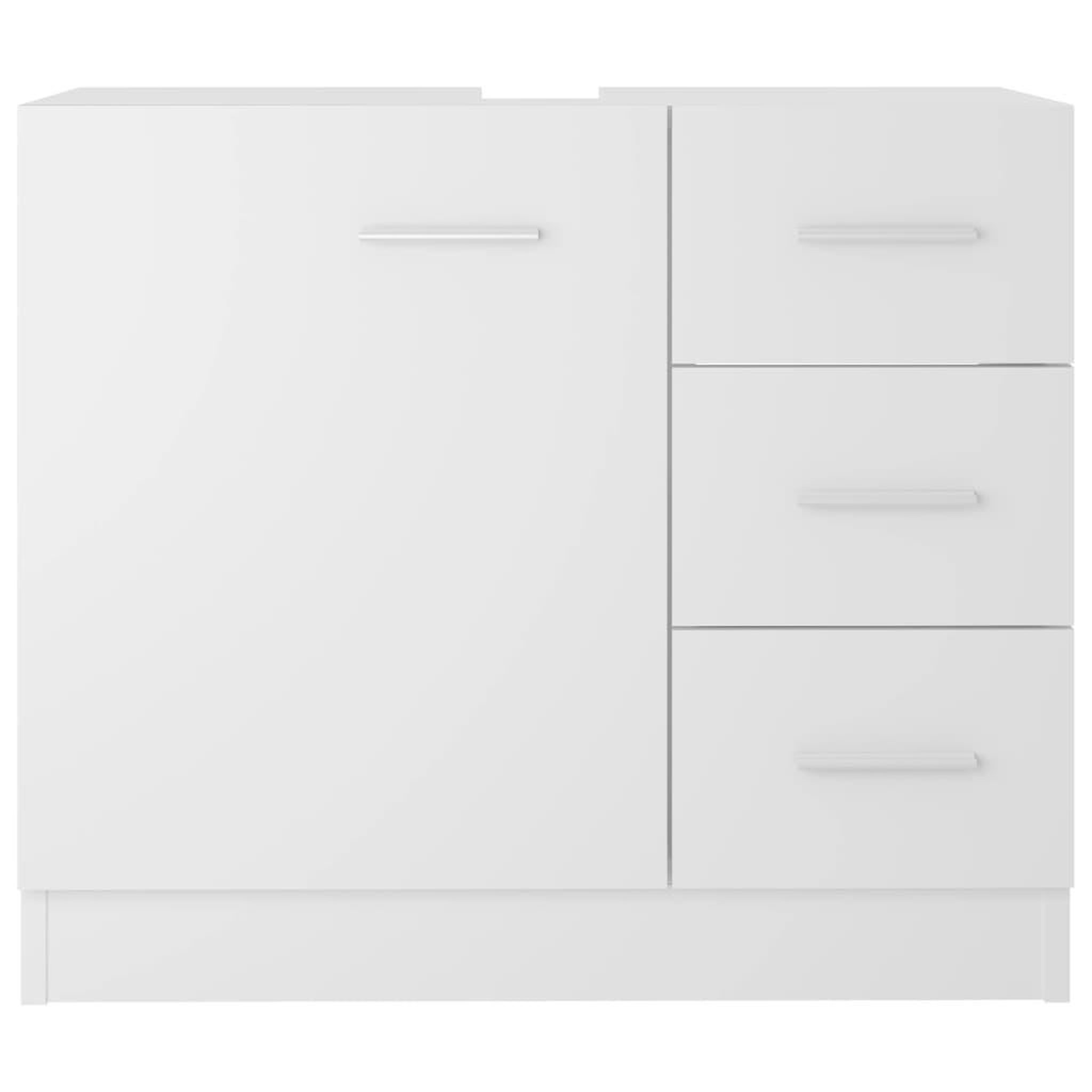 Voir la diapositive 5 : VIDAXL Armoire d'evier Blanc 63x30x54 cm Bois d'ingenierie