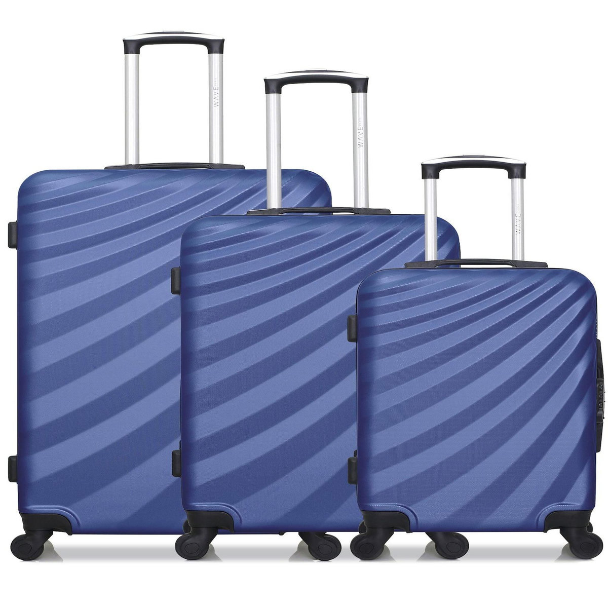 WAVE PARIS WAVE PARIS - Lot de 3 - Valise grand format, valise weekend et valise cabine DANUBE