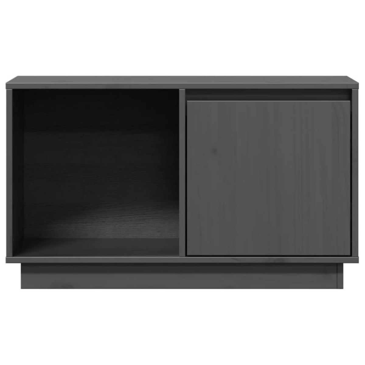 VIDAXL Meuble TV Gris 74x35x44 cm Bois de pin massif