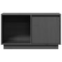 Voir la diapositive 4 : VIDAXL Meuble TV Gris 74x35x44 cm Bois de pin massif