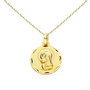 Voir la diapositive 1 : L'ATELIER D'AZUR Collier - Médaille Marie Jeune Or Jaune - Chaîne Dorée - Gravure Offerte