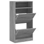 Voir la diapositive 2 : VIDAXL Armoire a chaussures Sonoma gris 60x34x116 cm Bois d'ingenierie
