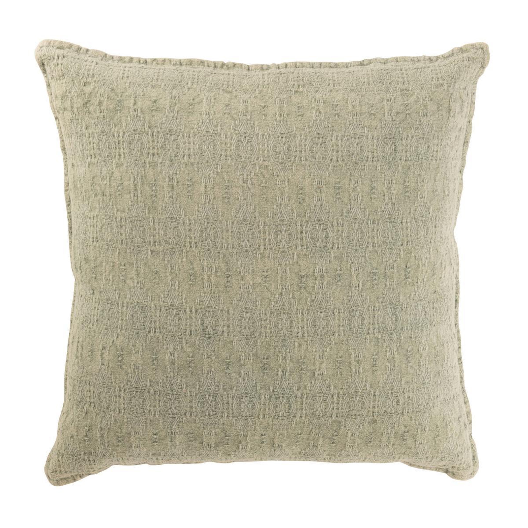 J-LINE Coussin déco imprimé  frost  50x50cm vert menthe