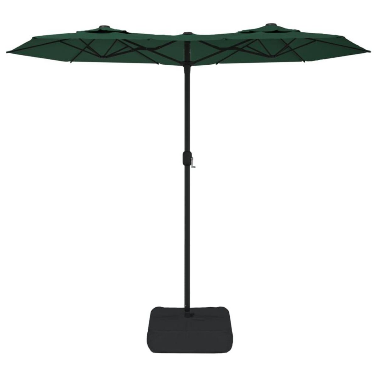 VIDAXL Parasol de jardin a double tete avec LED vert 316x240 cm