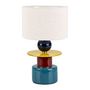 Voir la diapositive 1 : OSTARIA Lampe en céramique multicolore avec abat-jour beige