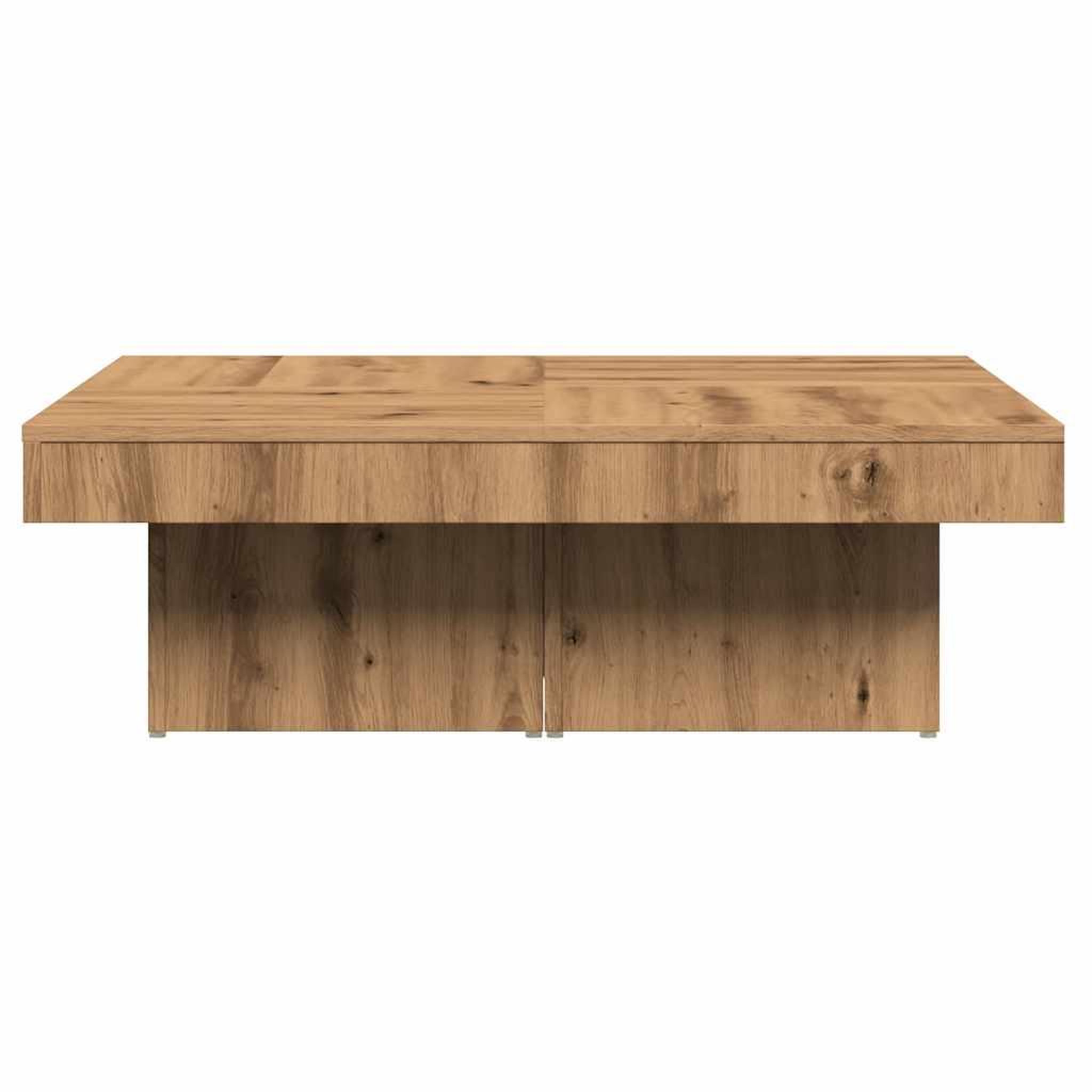 Voir la diapositive 5 : VIDAXL Table basse chene artisanal 90x90x28 cm bois d'ingenierie