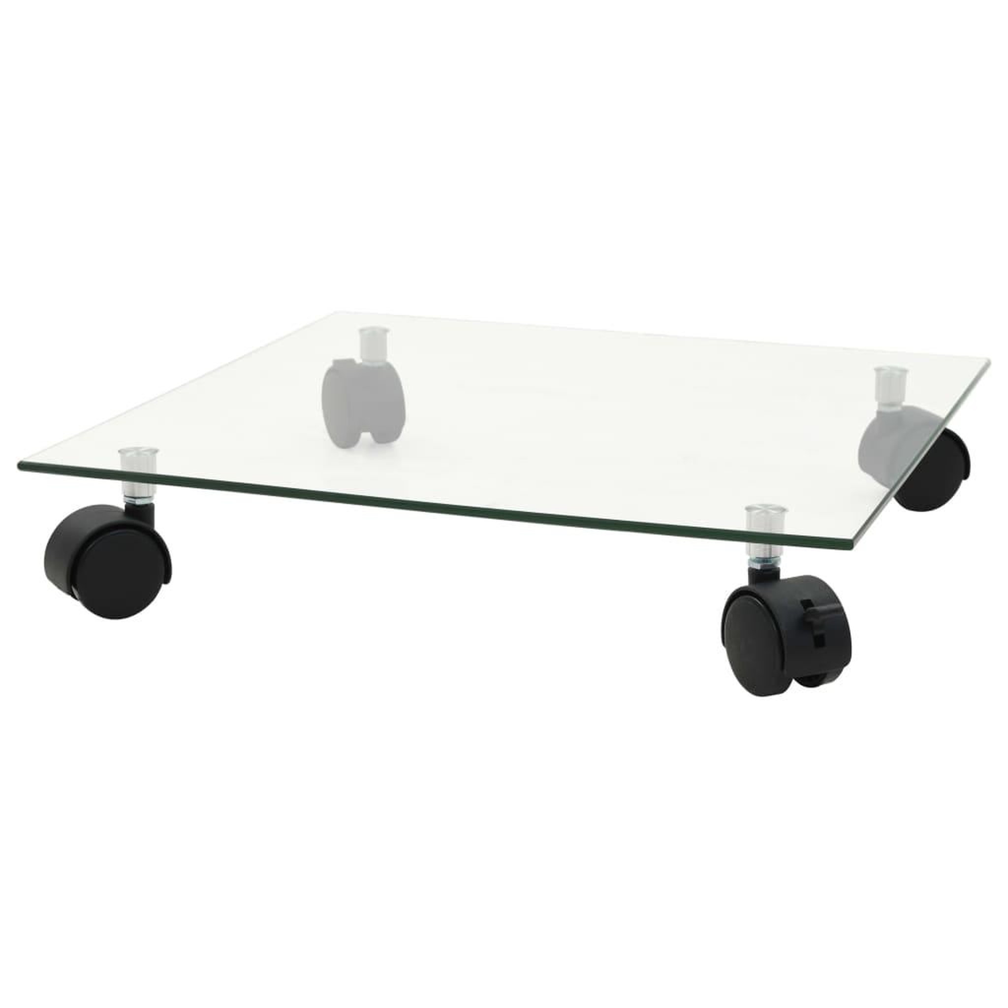 Voir la diapositive 2 : VIDAXL Supports roulants a plantes 4 pcs 35x35 cm Carre Verre trempe
