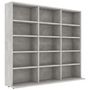 Voir la diapositive 2 : VIDAXL Armoire a CD Gris beton 102x23x89,5 cm Bois d'ingenierie