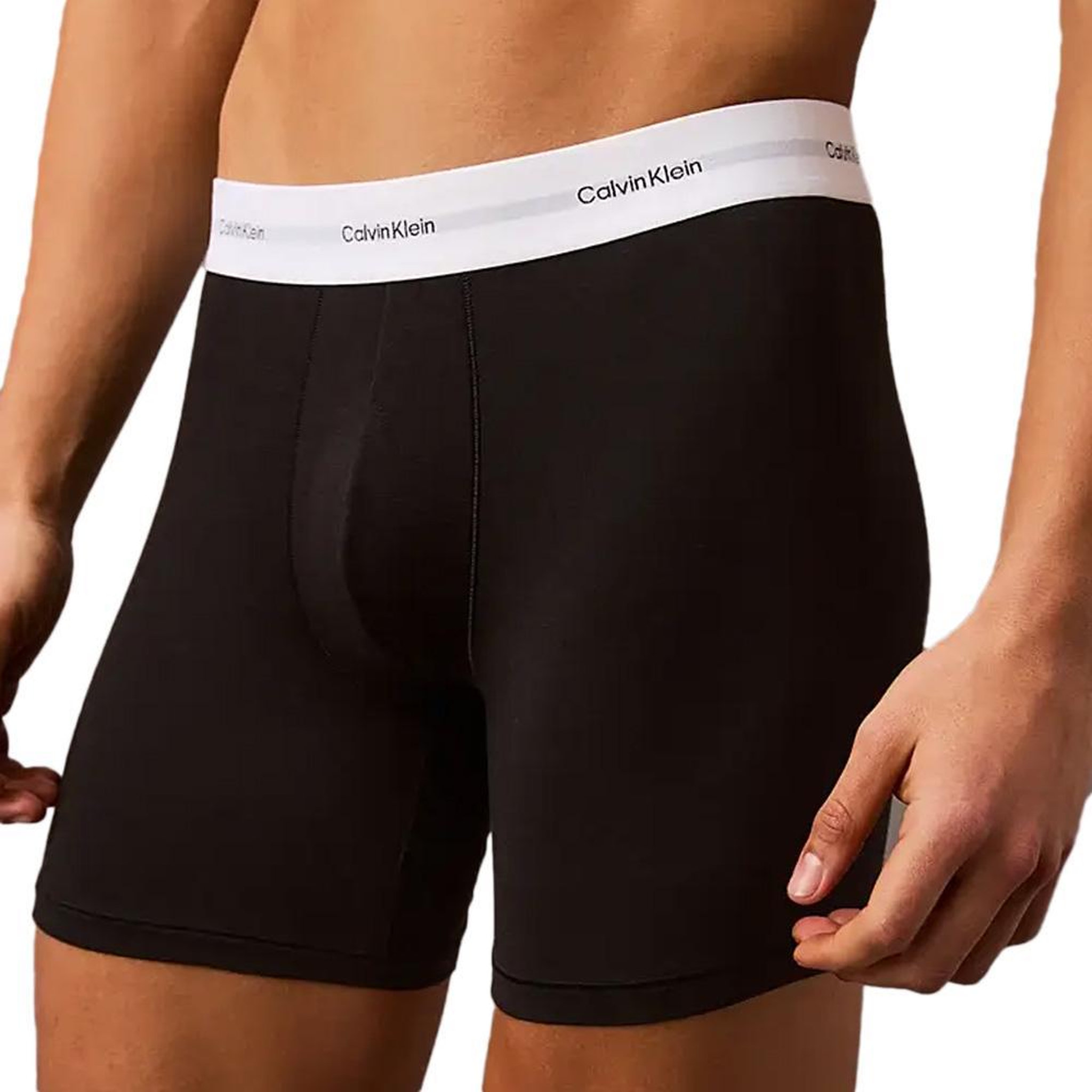 Voir la diapositive 2 : CALVIN KLEIN JEANS x3 Boxers Noir/Blanc  Homme Calvin Klein Jeans Brief