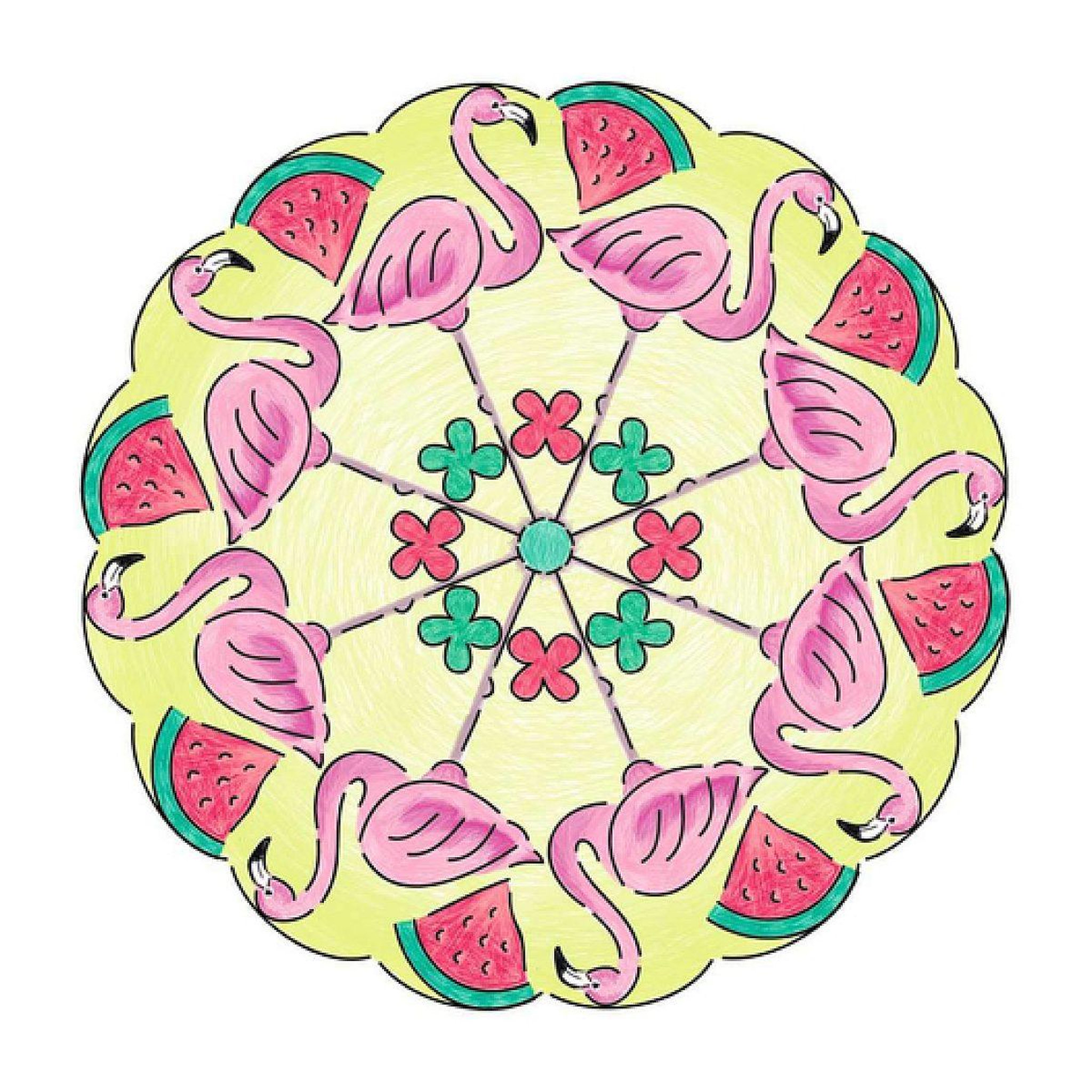 Voir la diapositive 3 : RAVENSBURGER Mandala - midi - flamingo