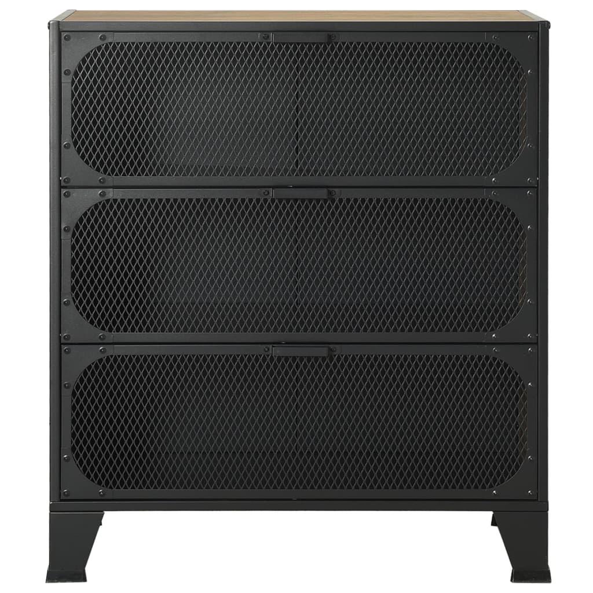 Voir la diapositive 3 : VIDAXL Armoire de rangement Marron rustique 72x36x82 cm Metal et MDF