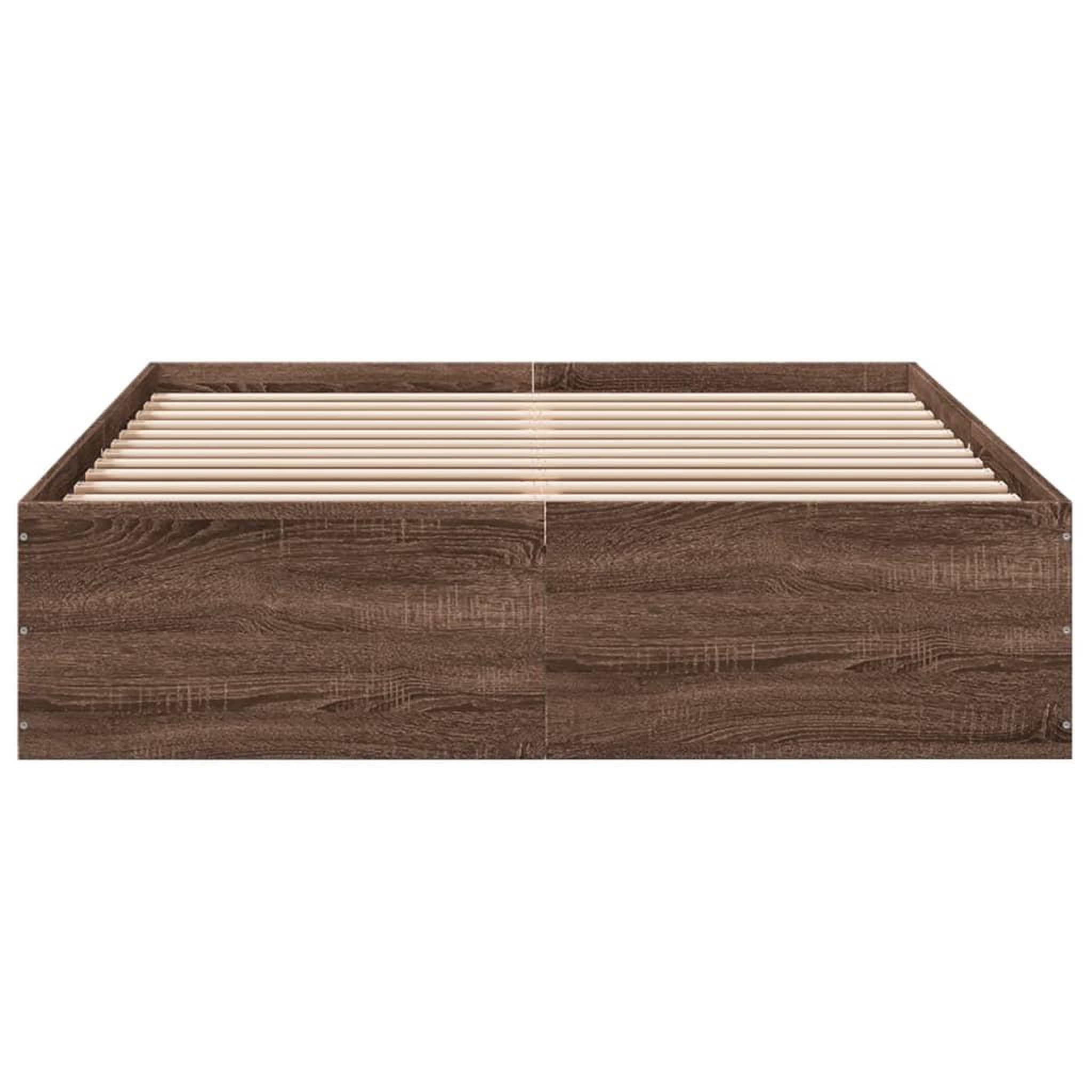 Voir la diapositive 4 : VIDAXL Cadre de lit sans matelas chene marron 135x190 cm