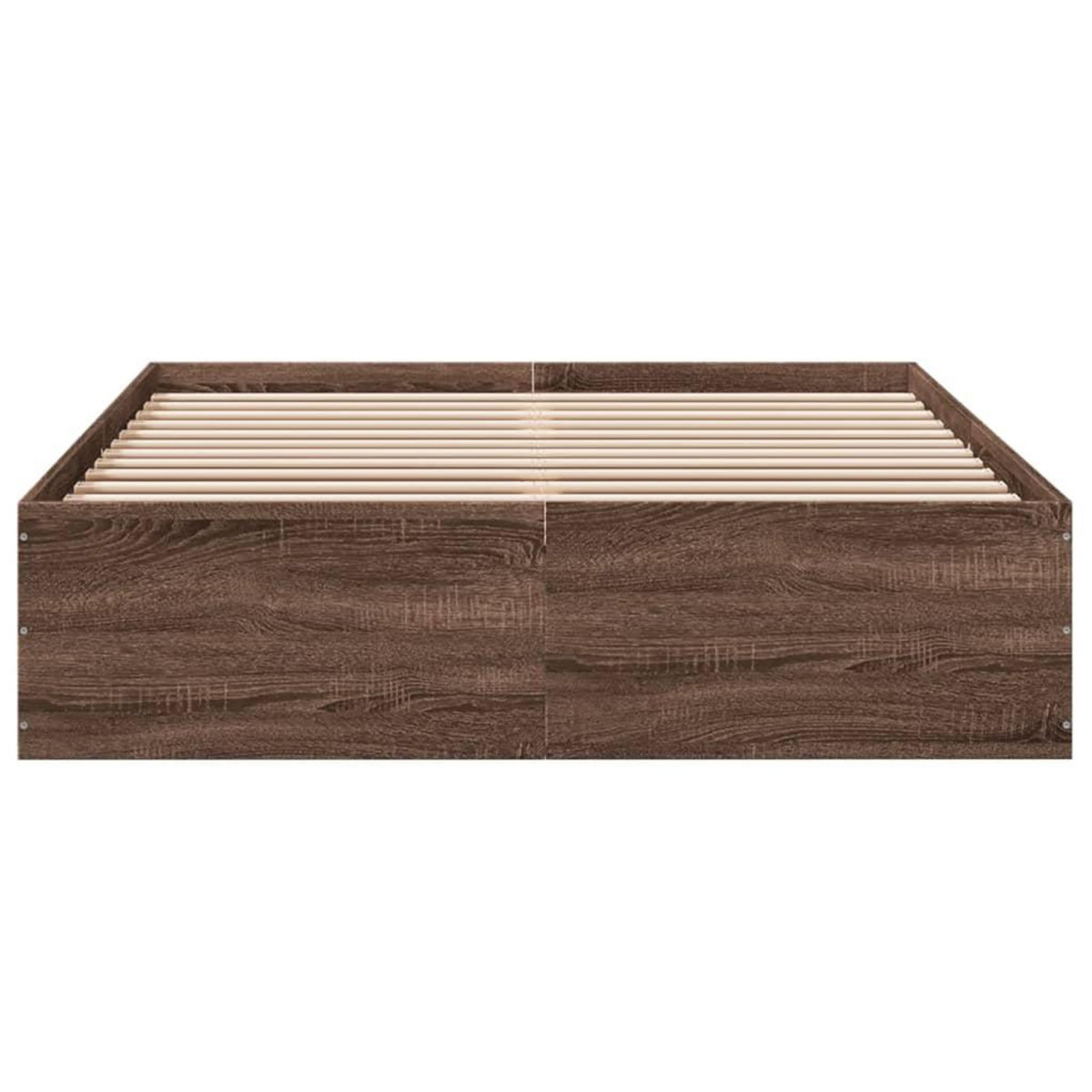 VIDAXL Cadre de lit sans matelas chene marron 135x190 cm