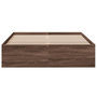 Voir la diapositive 4 : VIDAXL Cadre de lit sans matelas chene marron 135x190 cm