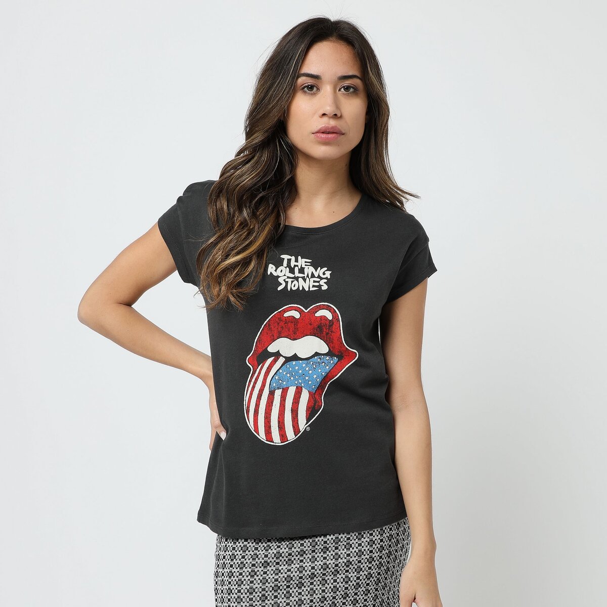 INEXTENSO T-shirt manches courtes gris femme Rolling Stones