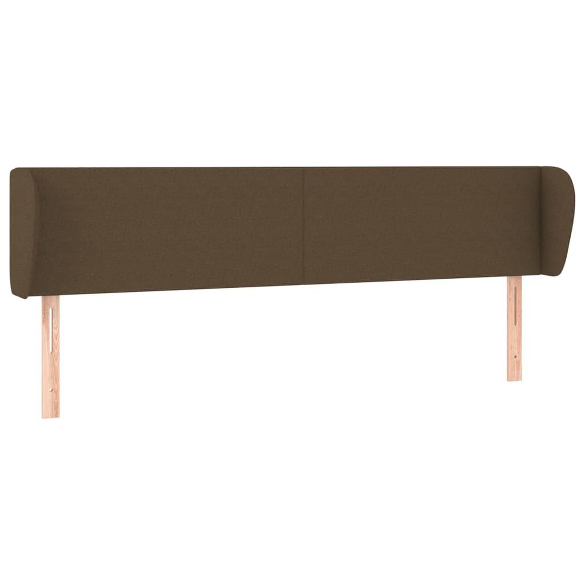 Voir la diapositive 2 : VIDAXL Tete de lit avec oreilles Marron fonce 163x23x78/88 cm Tissu