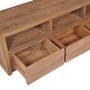 Voir la diapositive 5 : VIDAXL Meuble TV Bois massif de teck et finition naturelle 120x30x40cm