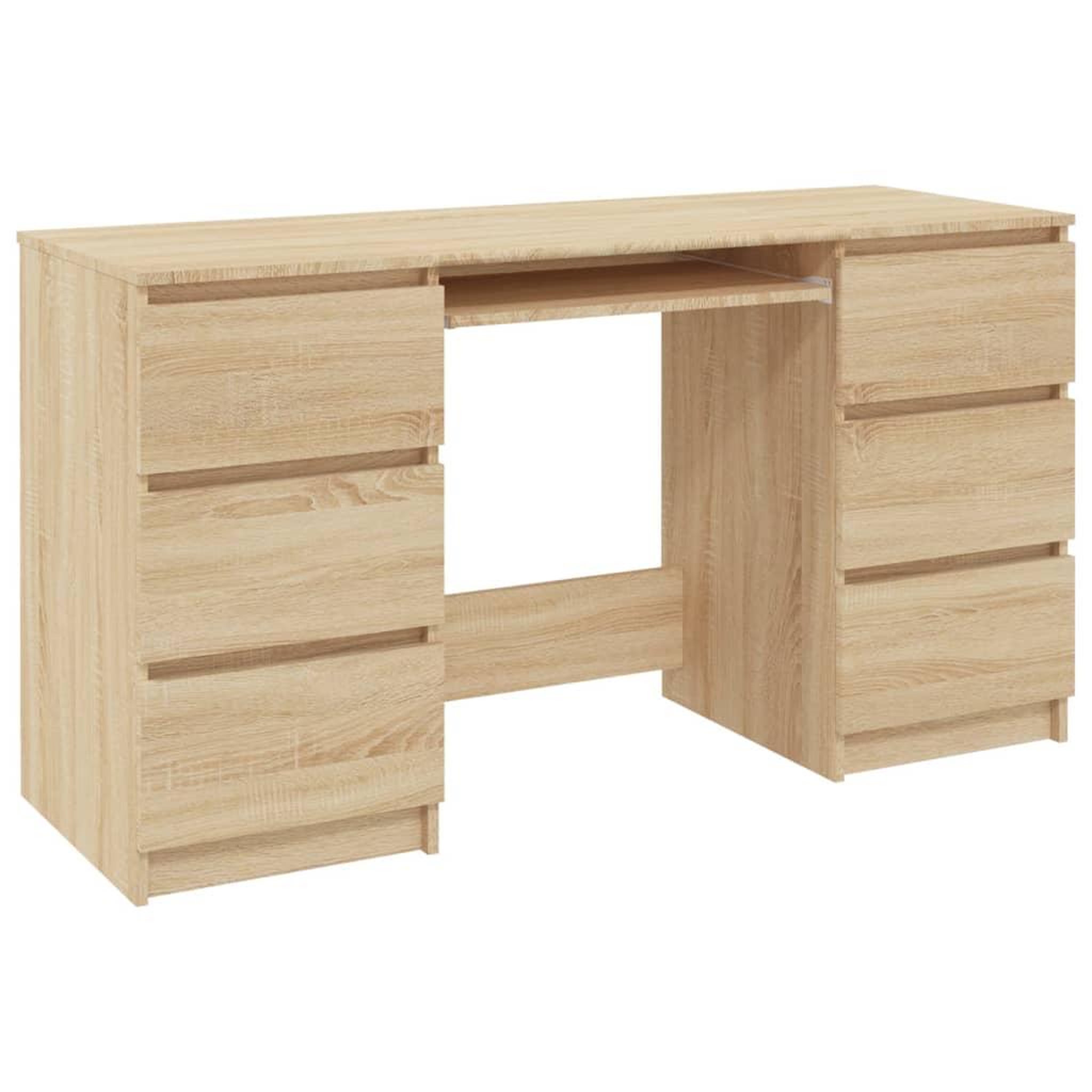 Voir la diapositive 2 : VIDAXL Bureau Chene sonoma 140x50x77 cm Bois d'ingenierie