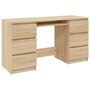 Voir la diapositive 2 : VIDAXL Bureau Chene sonoma 140x50x77 cm Bois d'ingenierie