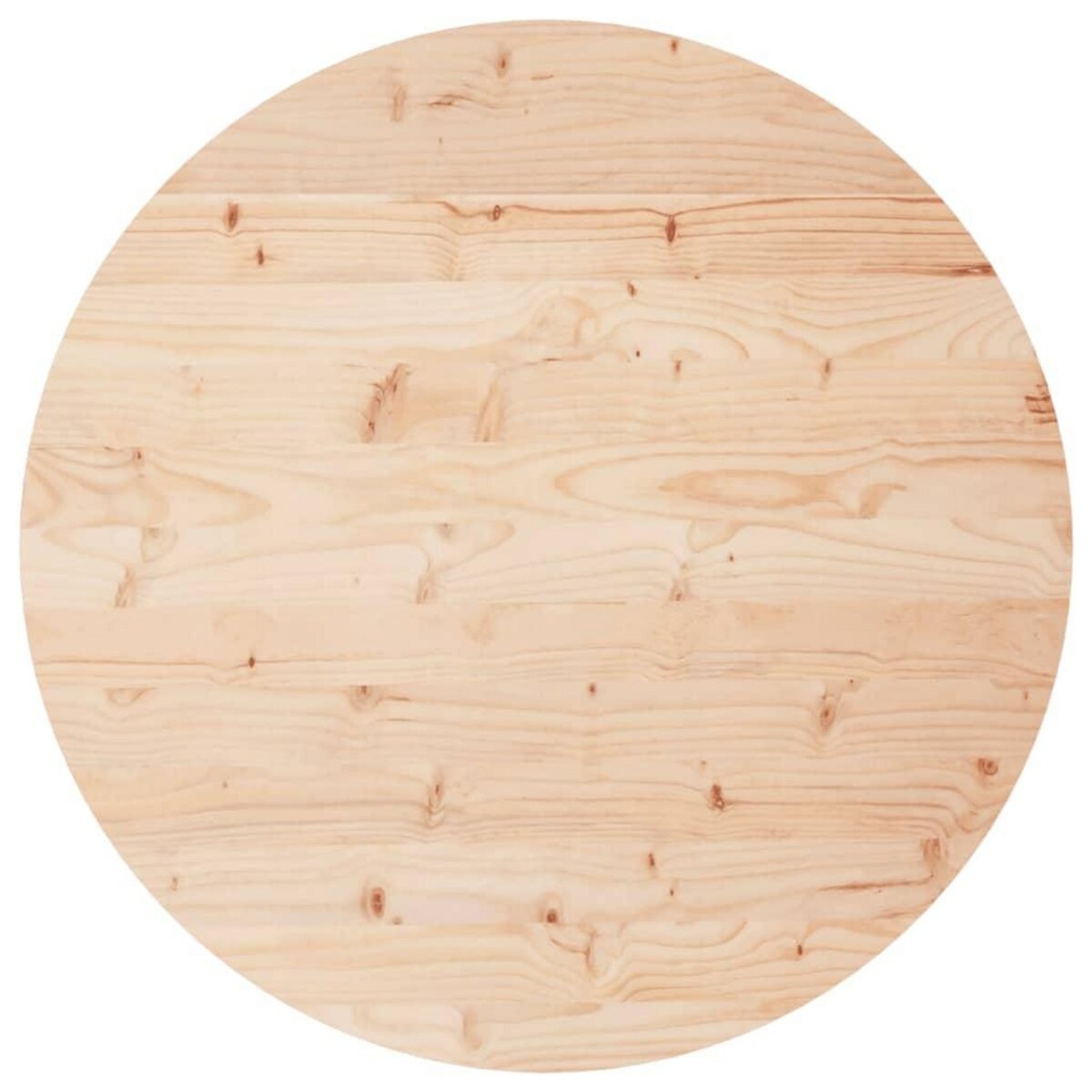 VIDAXL Dessus de table rond Ø80x3 cm bois de pin massif