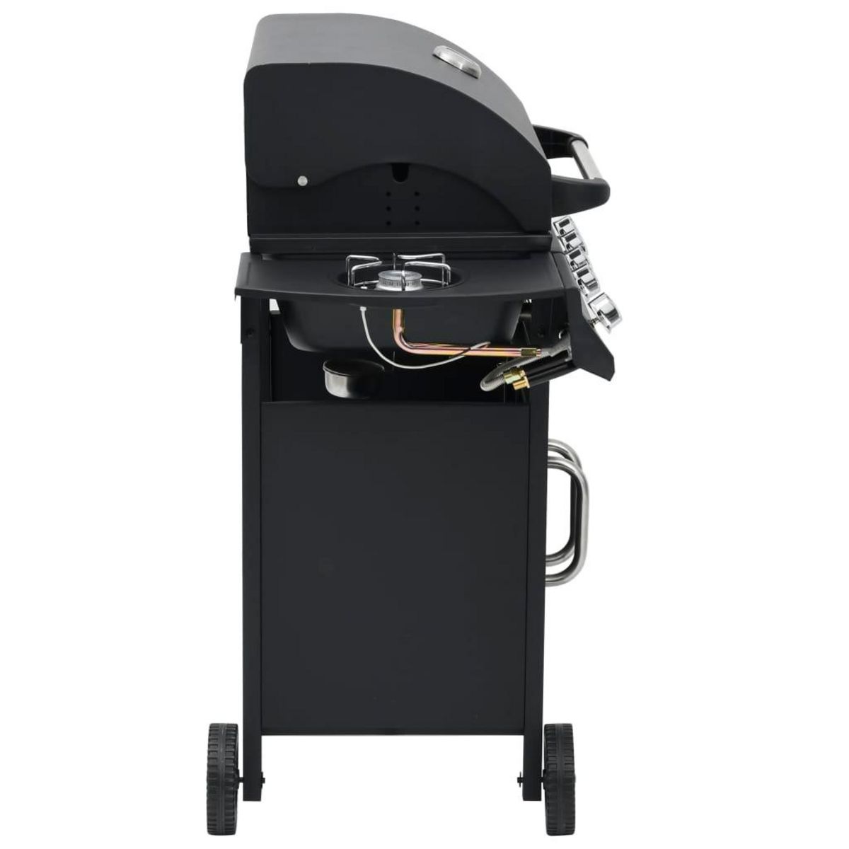 VIDAXL Barbecue a gaz 4+1 zones de cuisson Noir Acier