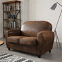 Voir la diapositive 6 : Paris Prix Canapé Club Vintage  Confortable  139cm Marron