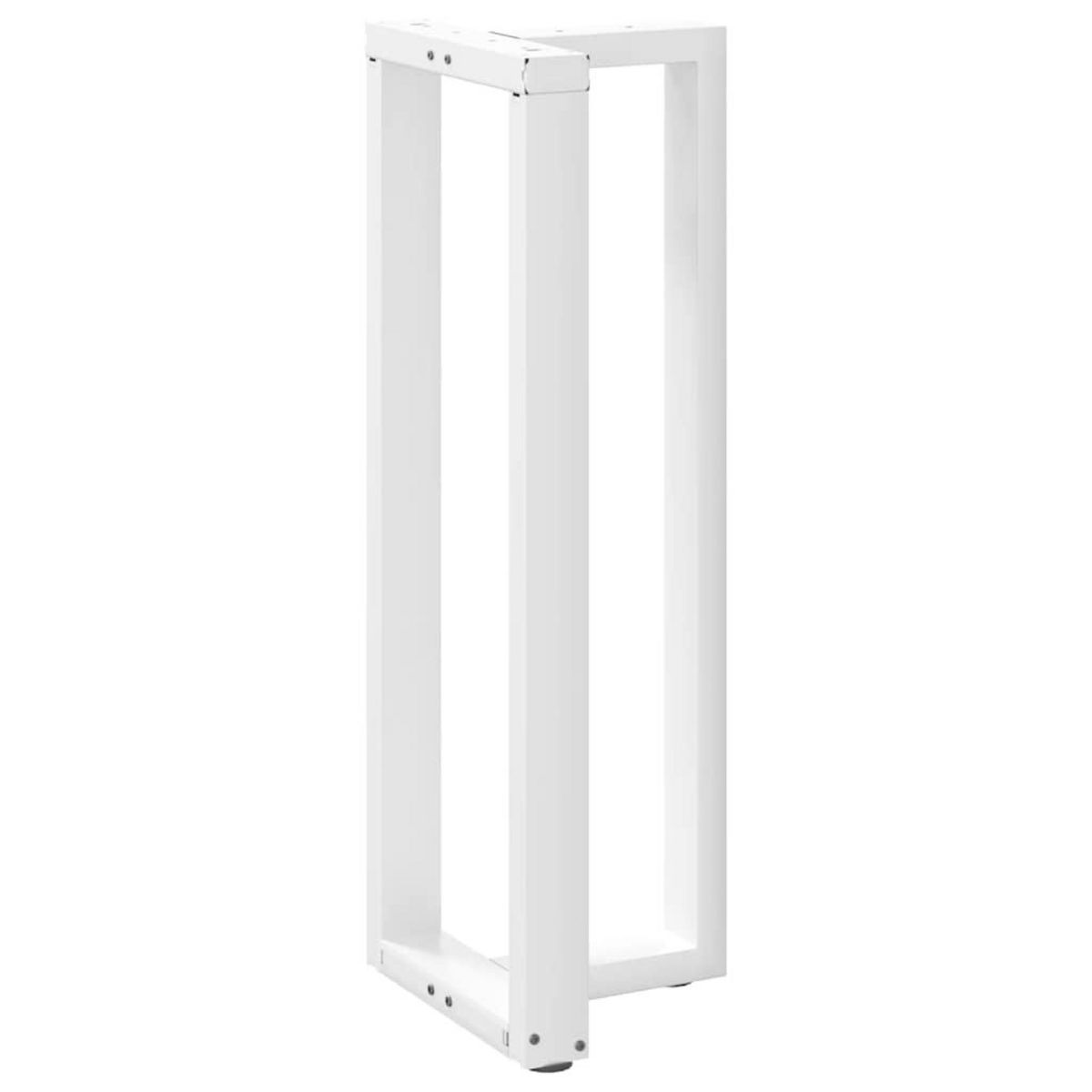 VIDAXL Pieds de table de bar forme de T 2 pcs blanc 50x35x(110-111) cm