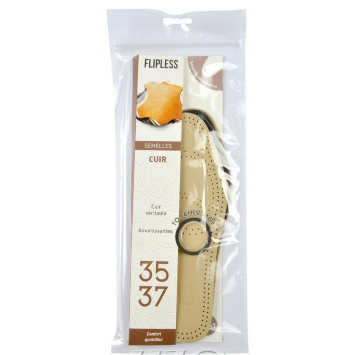 Paris Prix Semelles Chaussures  Cuir  Taille 35/37cm Beige