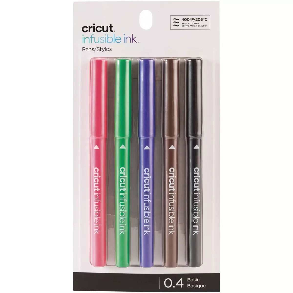 CRICUT Cricut Explore/Maker : Stylos Pointe Basic 0.4 mm Infusible Ink 5 pièces
